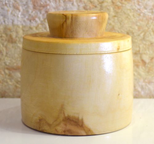 Деревянная сахарница с крышкой