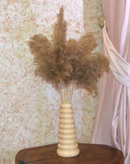 Ваза деревянная для сухоцветов, под роспись, 20 см