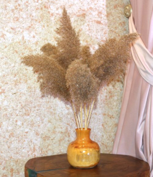 Невысокая, объёмная ваза под сухоцветы, 12 см