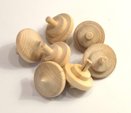 Деревянные волчки для росписи, 5 шт.